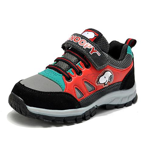 史努比春季新款男童优质反绒皮运动鞋 大童轻便户外休闲鞋SNQ5146