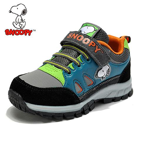 史努比春季新款男童优质反绒皮运动鞋 大童轻便户外休闲鞋SNQ5146