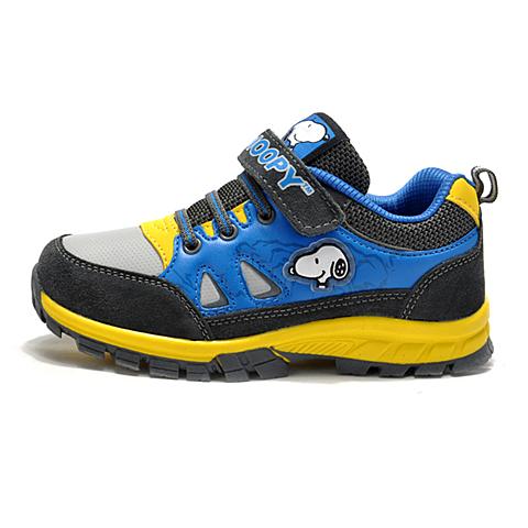 史努比春季新款男童优质反绒皮运动鞋 大童轻便户外休闲鞋SNQ5146