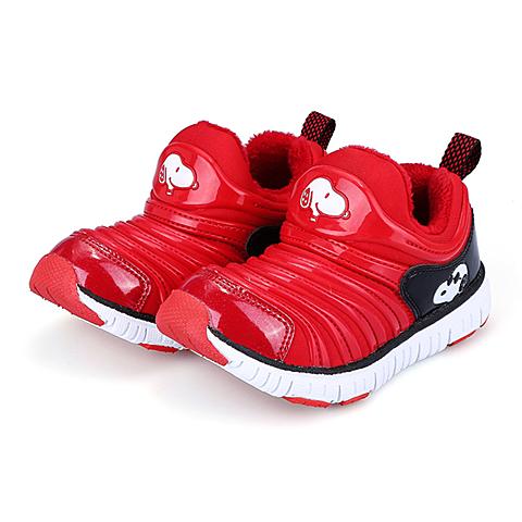 SNOOPY/史努比毛毛虫童鞋新款儿童运动鞋小中大童加毛保暖休闲鞋棉鞋S915371+S915571