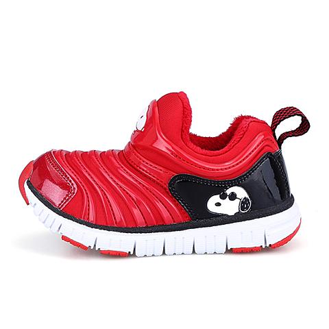 SNOOPY/史努比毛毛虫童鞋新款儿童运动鞋小中大童加毛保暖休闲鞋棉鞋S915371+S915571