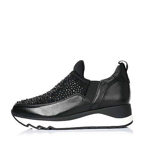 STACCATO/思加图秋季专柜同款黑色女休闲鞋9JX03CM6