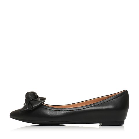 STACCATO/思加图春季专柜同款黑色羊皮浅口女单鞋K7101AQ7