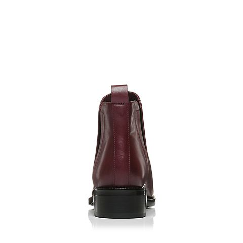 STACCATO/思加图冬季专柜同款紫色小牛皮短筒女皮靴9RA12DD7