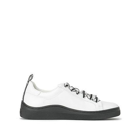 思加图2020春季新款休闲小白鞋系带街拍运动鞋女皮平底鞋9AY37AM0