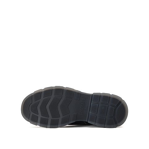 思加图2020冬季新款厚底系带马丁靴牛皮革女皮靴短靴子9W301DD0