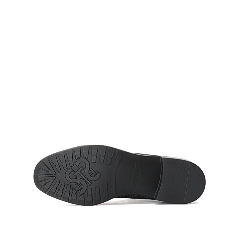 思加图2020冬季新款套筒粗跟袜靴瘦瘦靴中靴女皮靴子9H272DZ0