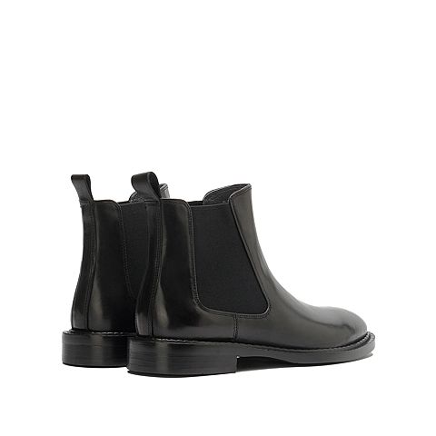 思加图2020冬季新款简约切尔西靴英伦风女短靴子D2067DD0