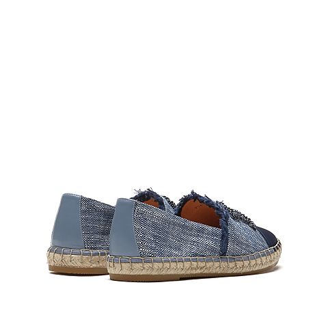 思加图2021春季新款渔夫鞋小香风一脚蹬鞋女休闲鞋平底鞋9UA76AA1