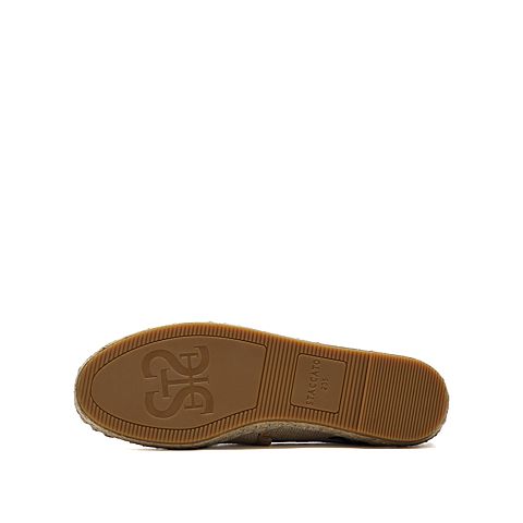 思加图2021春季新款渔夫鞋素雅一脚蹬绣花女平底鞋休闲鞋9UA78AA1