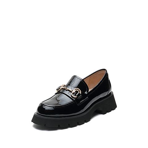 思加图2021春季新款厚底英伦风乐福鞋jk鞋皮鞋女单鞋A2901AA1