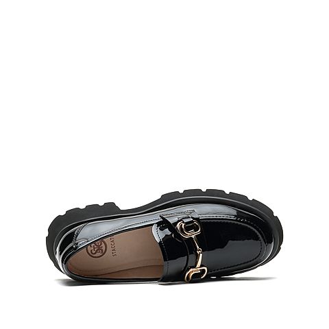 思加图2021春季新款厚底英伦风乐福鞋jk鞋皮鞋女单鞋A2901AA1