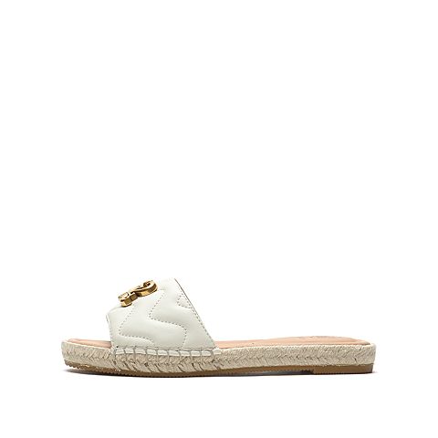 思加图2021夏季新款复古一字拖鞋凉拖平底拖女鞋外穿EBE01BT1