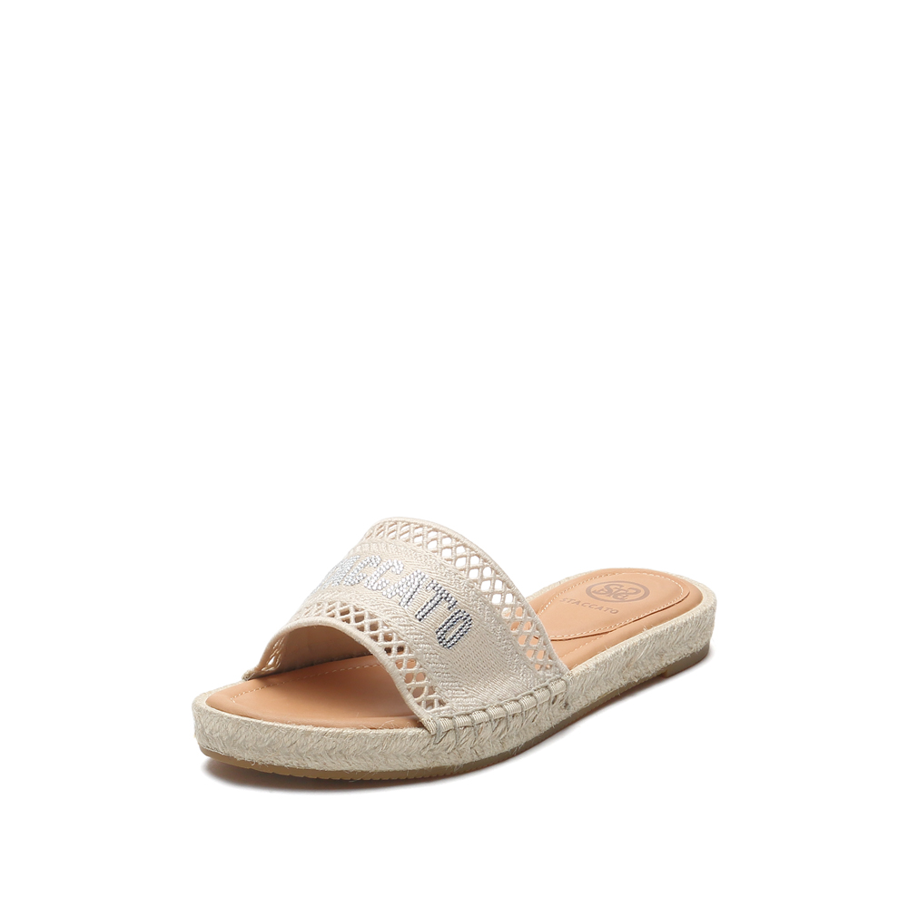 思加图2021夏季新款时尚度假风一字拖外穿拖鞋渔夫女拖鞋EBE05BT1