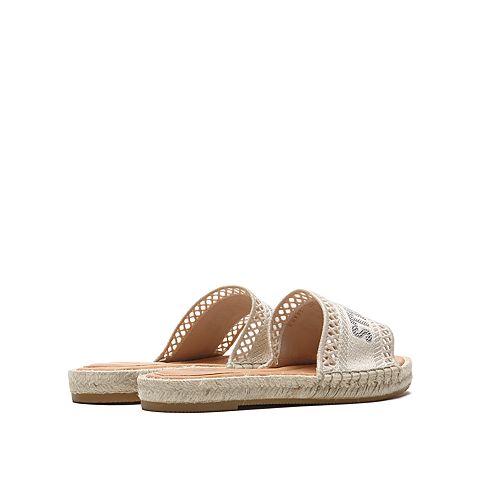 思加图2021夏季新款时尚度假风一字拖外穿拖鞋渔夫女拖鞋EBE05BT1