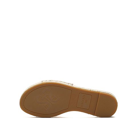 思加图2021夏季新款时尚度假风一字拖外穿拖鞋渔夫女拖鞋EBE05BT1