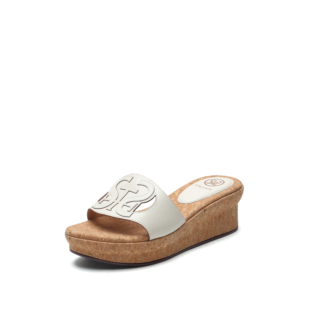 思加图2021夏季新款休闲坡跟鞋厚底可外穿女拖鞋时尚凉拖EYB61BT1