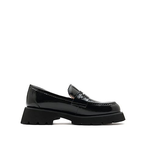 思加图2021秋季新款英伦风乐福鞋厚底便士鞋单鞋女鞋C2891CA1