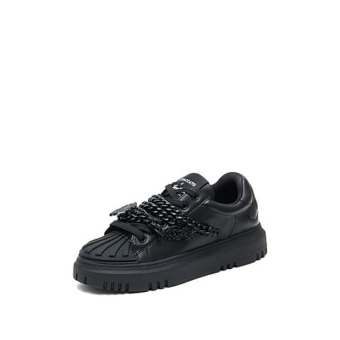 思加图2021秋季新款时尚链条系带厚底休闲鞋单鞋女皮鞋9AY83CM1