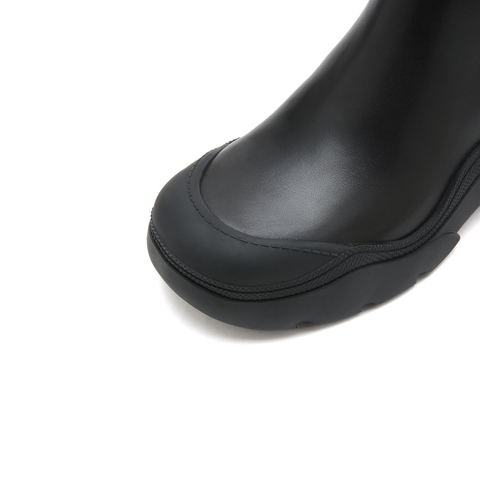 思加图2022冬季新款英伦风厚底低靴女皮靴子EFB10DD2