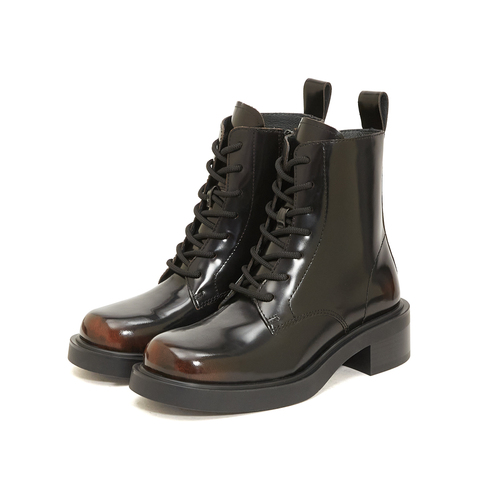 思加图2022冬季新款英伦风厚底马丁靴短靴女皮靴EFT01DD2