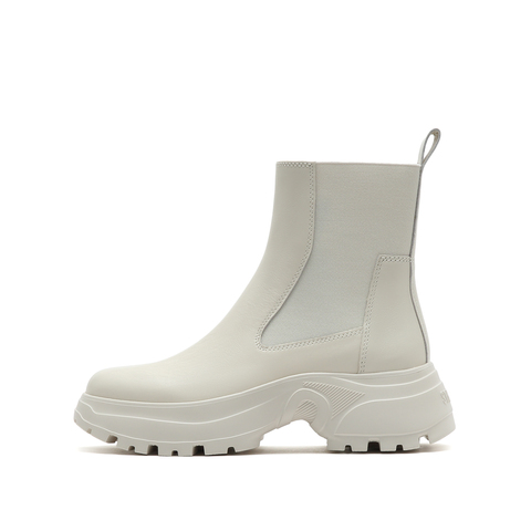 思加图2022冬季新款奶油鞋休闲厚底切尔西靴时装靴女中靴EFU03DZ2