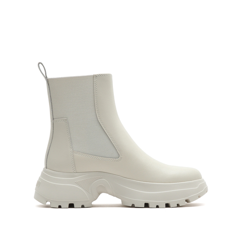 思加图2022冬季新款奶油鞋休闲厚底切尔西靴时装靴女中靴EFU03DZ2