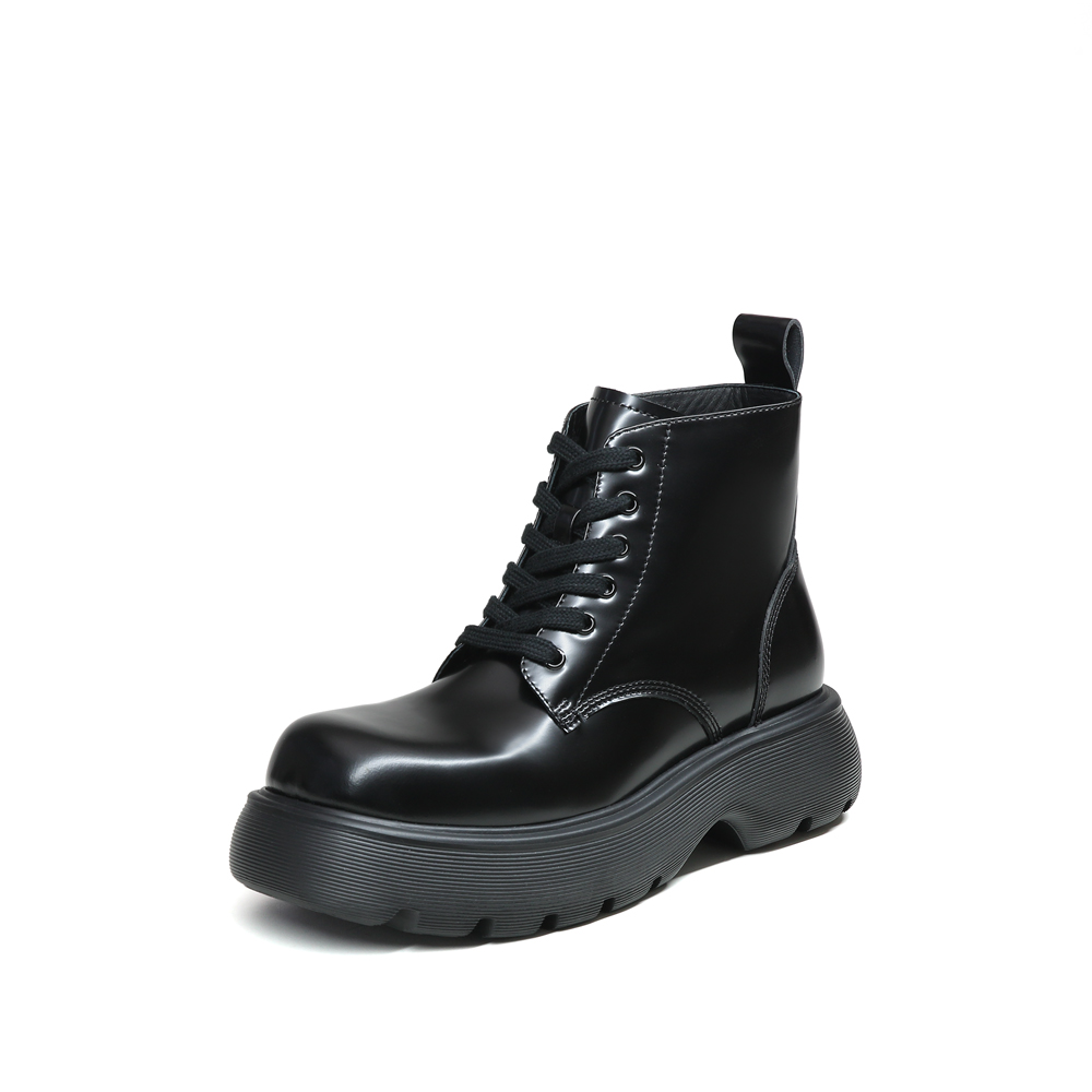 思加图2022冬季新款英伦风厚底马丁靴男皮短靴靴EEW04DD2