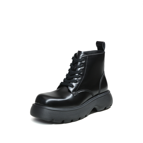 思加图2022冬季新款英伦风厚底马丁靴男皮短靴靴EEW04DD2