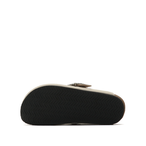 思加图2022秋季新款大圆头平底鞋后空凉鞋女皮鞋K2313CH2