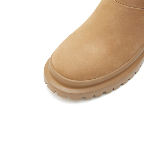 思加图2022冬季新款时尚毛里保暖厚底雪地靴女皮靴M3211DD2