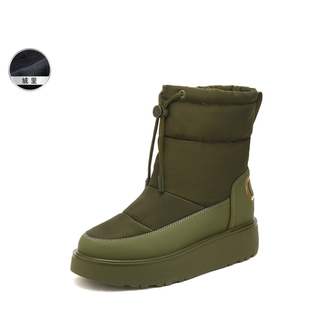 思加图2022冬季新款保暖加绒雪地靴短靴女靴X3061DD2