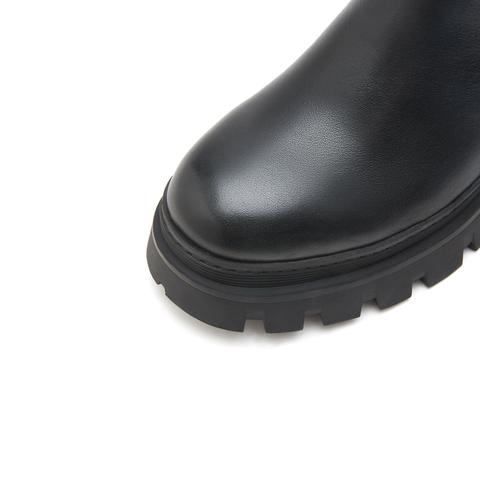 思加图2022冬季新款保暖毛里雪地靴厚底短靴女皮靴M7121DD2