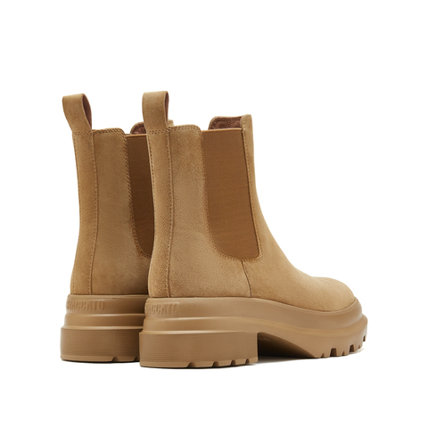 思加图2022冬季新款大黄靴切尔西靴烟筒靴时尚短靴女靴EF310DD2