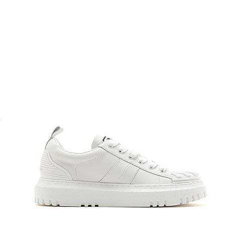 思加图2022秋季新款系带厚底板鞋圆头休闲鞋单鞋女皮鞋9AY70CM2