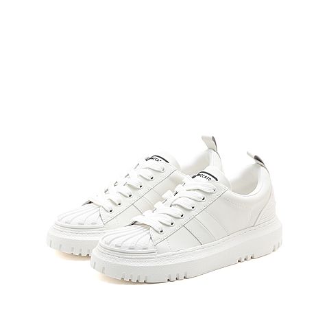 思加图2022秋季新款系带厚底板鞋圆头休闲鞋单鞋女皮鞋9AY70CM2