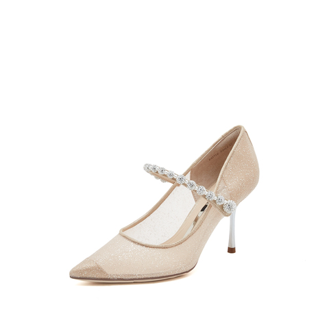 思加图2023春季新款仙女风高跟鞋浅口单鞋女鞋ED716AQ3