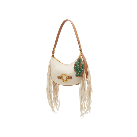 思加图2023春季新款时尚流苏腋下包手拎包单肩包X2844AX3