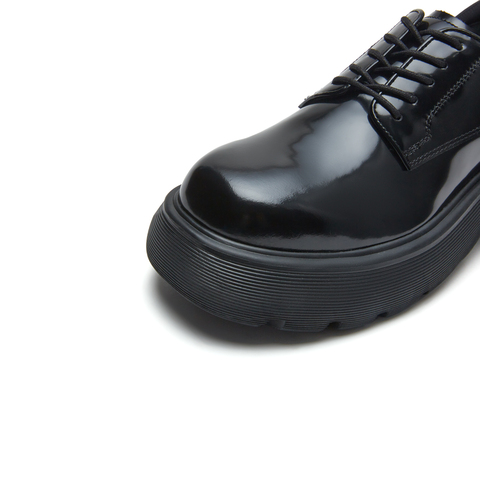 思加图2023春季新款英伦风皮鞋商务厚底鞋正装男鞋子EID01AM3