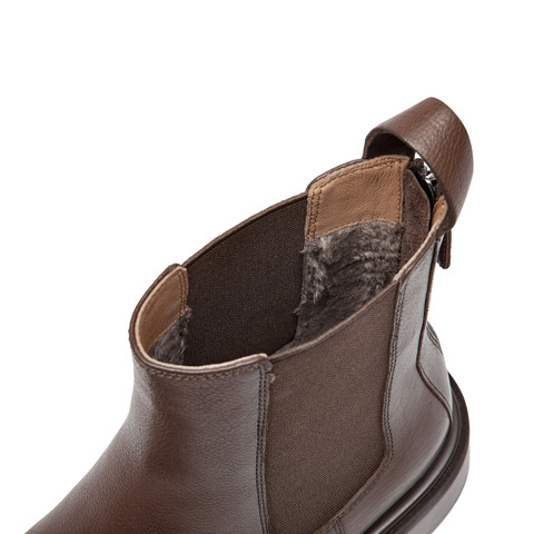 思加图2023冬季新款英伦风切尔西靴短靴粗跟时装靴女靴D9930DD3