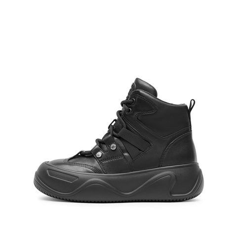 思加图2023冬季新款甜酷工装靴短靴厚底增高时装靴女靴D5221DD3