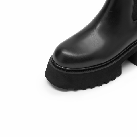 思加图2023冬季新款英伦风骑士靴长筒靴高筒靴厚底时装靴女靴S9689DG3