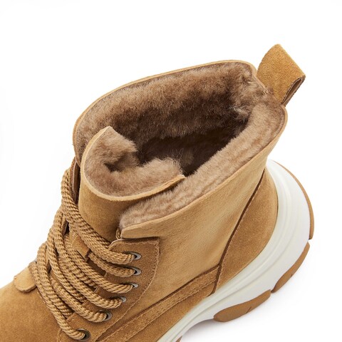 思加图2023冬季新款复古雪地靴保暖毛里短靴厚底时装靴S1116DD3