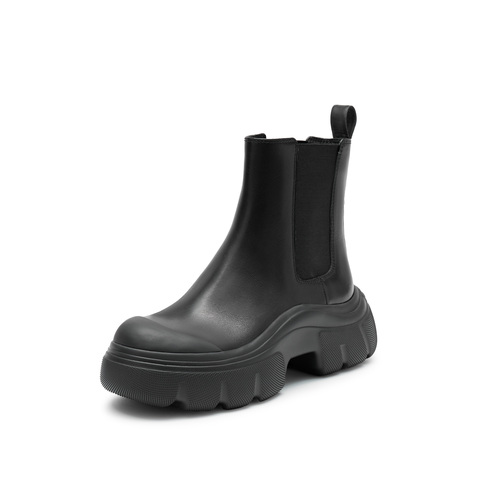 思加图2023冬季新款甜酷切尔西靴烟筒靴奶油鞋短靴厚底女靴ESF01DD3