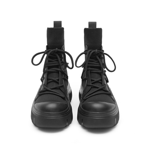 思加图2023冬季新款甜酷弹力靴袜靴短靴瘦瘦靴厚底女靴子ESF02DD3