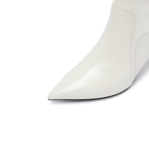 思加图2023冬季新款优雅时装靴高跟鞋中靴通勤靴子女皮靴ED382DZ3