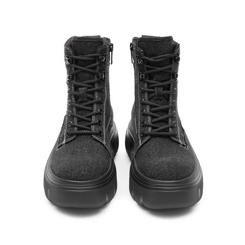 思加图2023冬季新款复古工装靴马丁靴短靴厚底时装靴女靴ESF07DD3