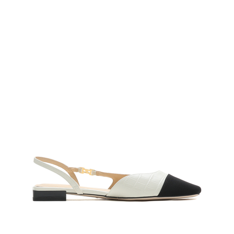 思加图2023春季新款优雅通勤后空凉鞋低跟一脚蹬单鞋女鞋EDO03AH3