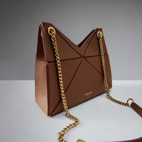 思加图2024春季新款设计感单肩包斜挎包链条包包时尚背提包X3171AX4