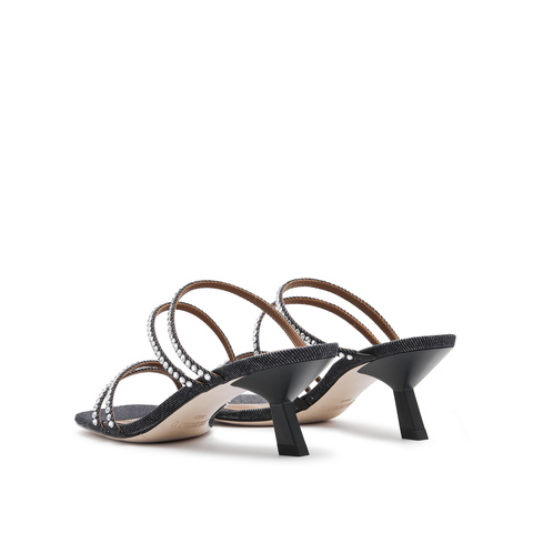 思加图2024夏季新款星舞仙女鞋一字拖罗马凉鞋细跟凉拖鞋女凉鞋EI123BT4